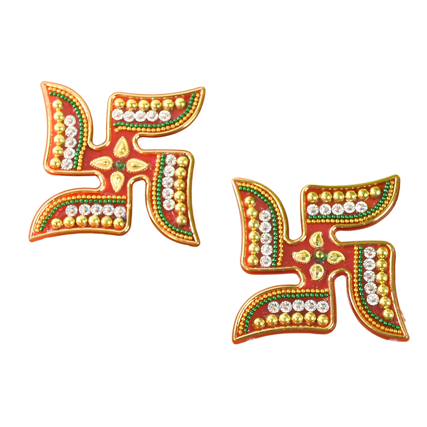 Decorative Swastik Rangoli Set Sticker (2pc)