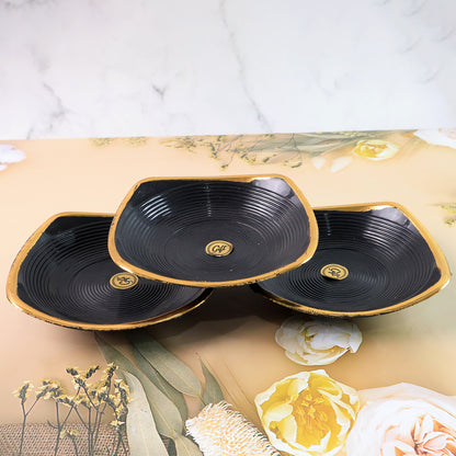 Sweet Buzz Ceramic Tea  Cups Set With Serving Bowl  (8 Pcs Set)