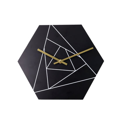 Modern Geometric Hexagon Wall Clock