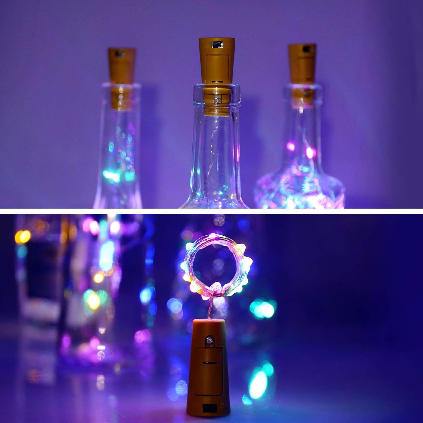Wine Bottle Cork String Light   (Multicolor Light  5Pc)