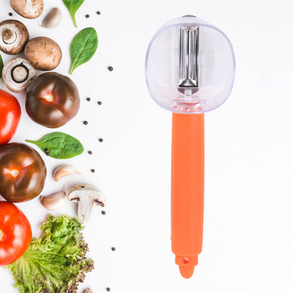 Stainless Steel Vegetable Peeler with container