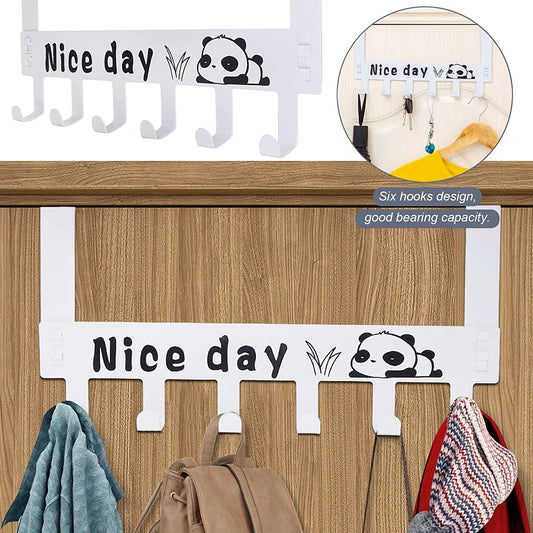 Heavy-duty Carbon Steel Door Hook Hanger (2 Pc, White)