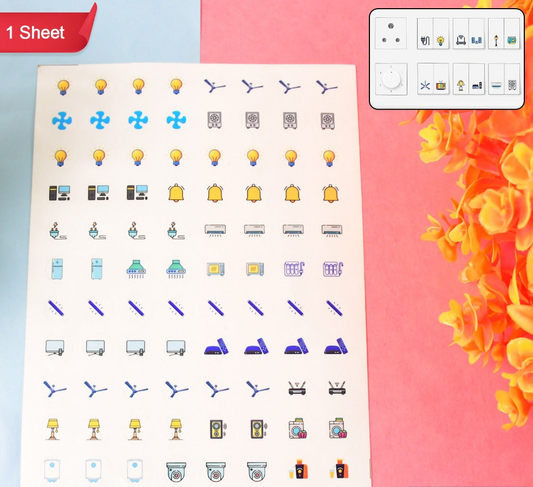 Smart Switch Icon Sticker Sheet (1 Sheet 88 Icons)