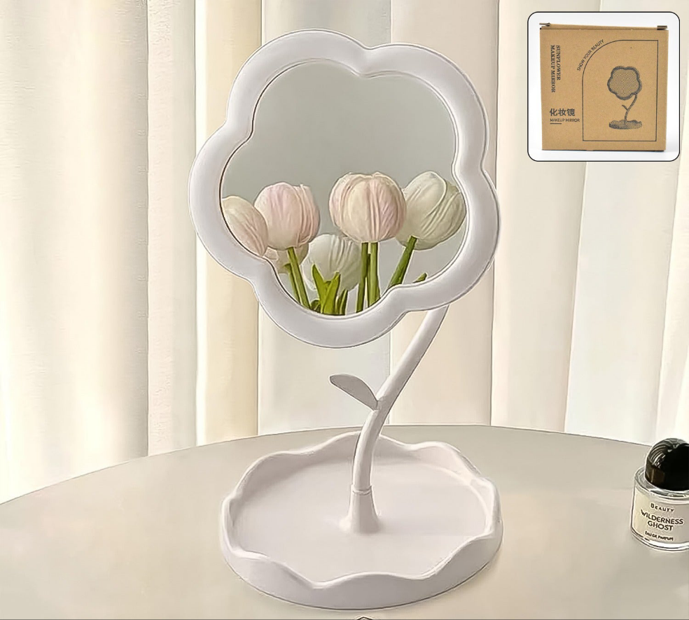 Flower-shaped Makeup Mirror