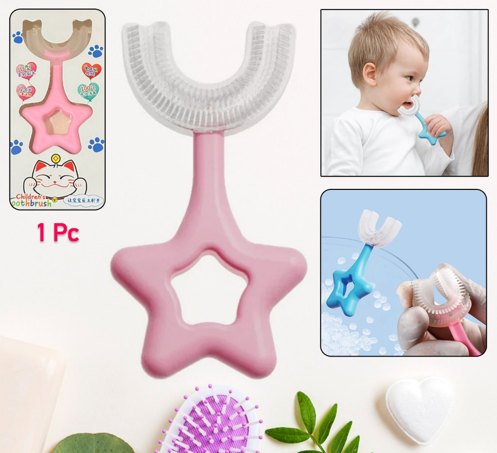 Star U-shape Silicone Manual Toothbrush (1 Pc)