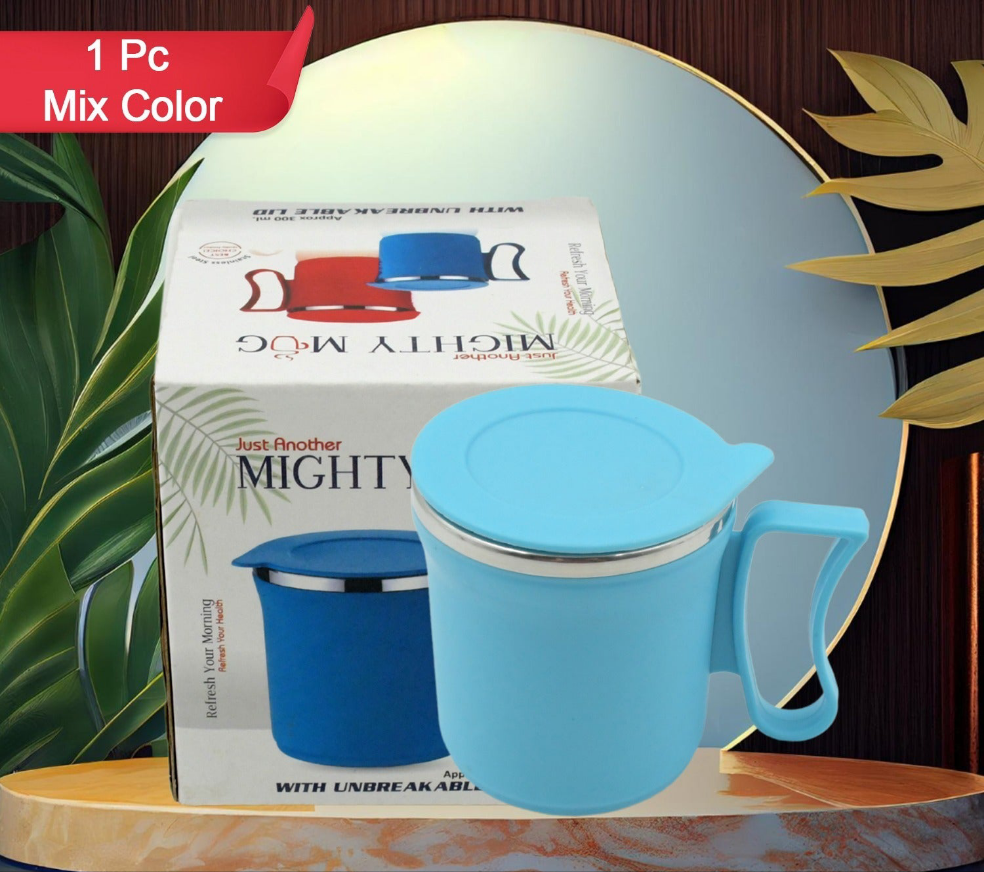 Stainless Steel Insulated Coffee Mug with Lid (Mix Color)