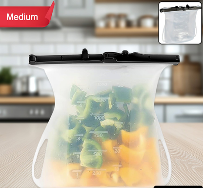 Reusable Silicone Food Storage Bag Set (1 Pc)