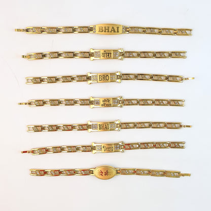 Metal Rakhi Bracelet For Brother (Mix Design 1 Pc)