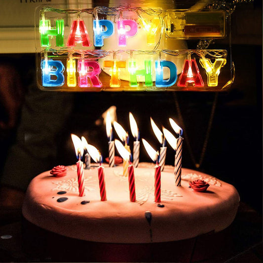 Happy Birthday LED Letter Battery Operated String (Multicolour)