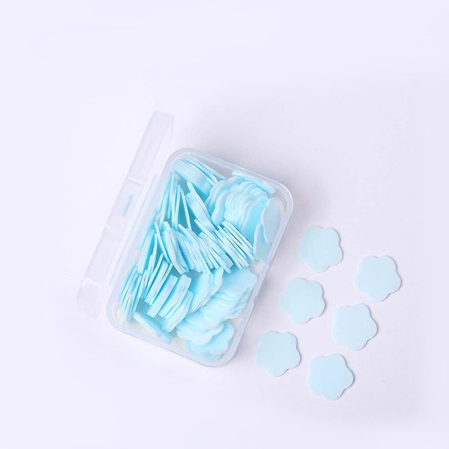 Mini Portable Travel Soap Paper Sheets (100 Pcs Set Approx,  Mix Color)