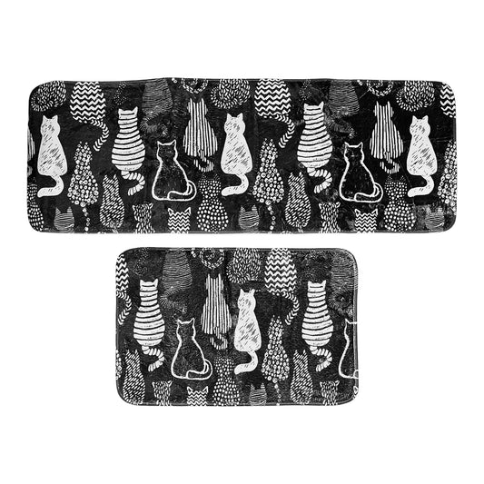 2 Pc Kitchen Floor Mat Set (40x60 Cm  45x120 Cm)