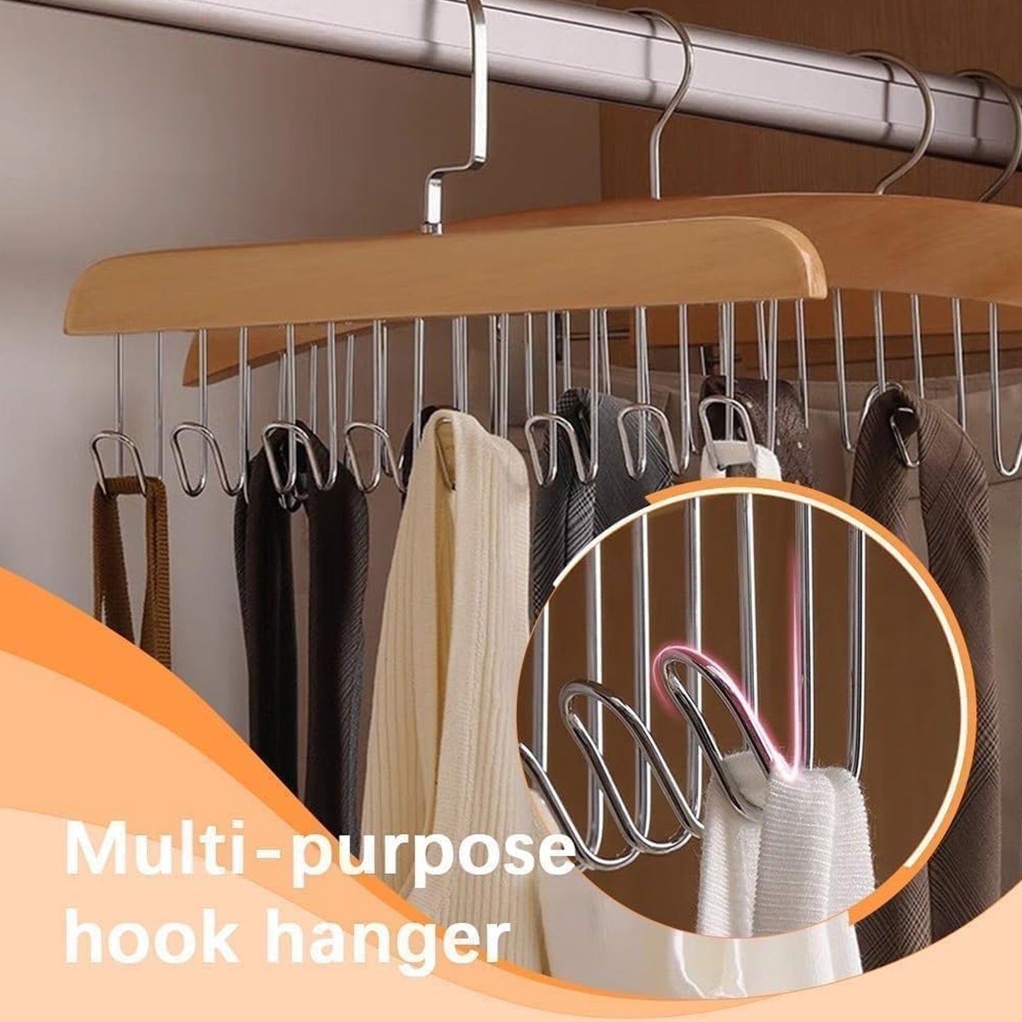 Space Saving Wooden Hangers