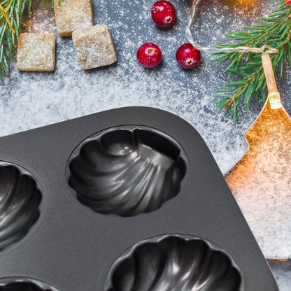 6 Slot Non-stick Cupcake Baking Molds Tray