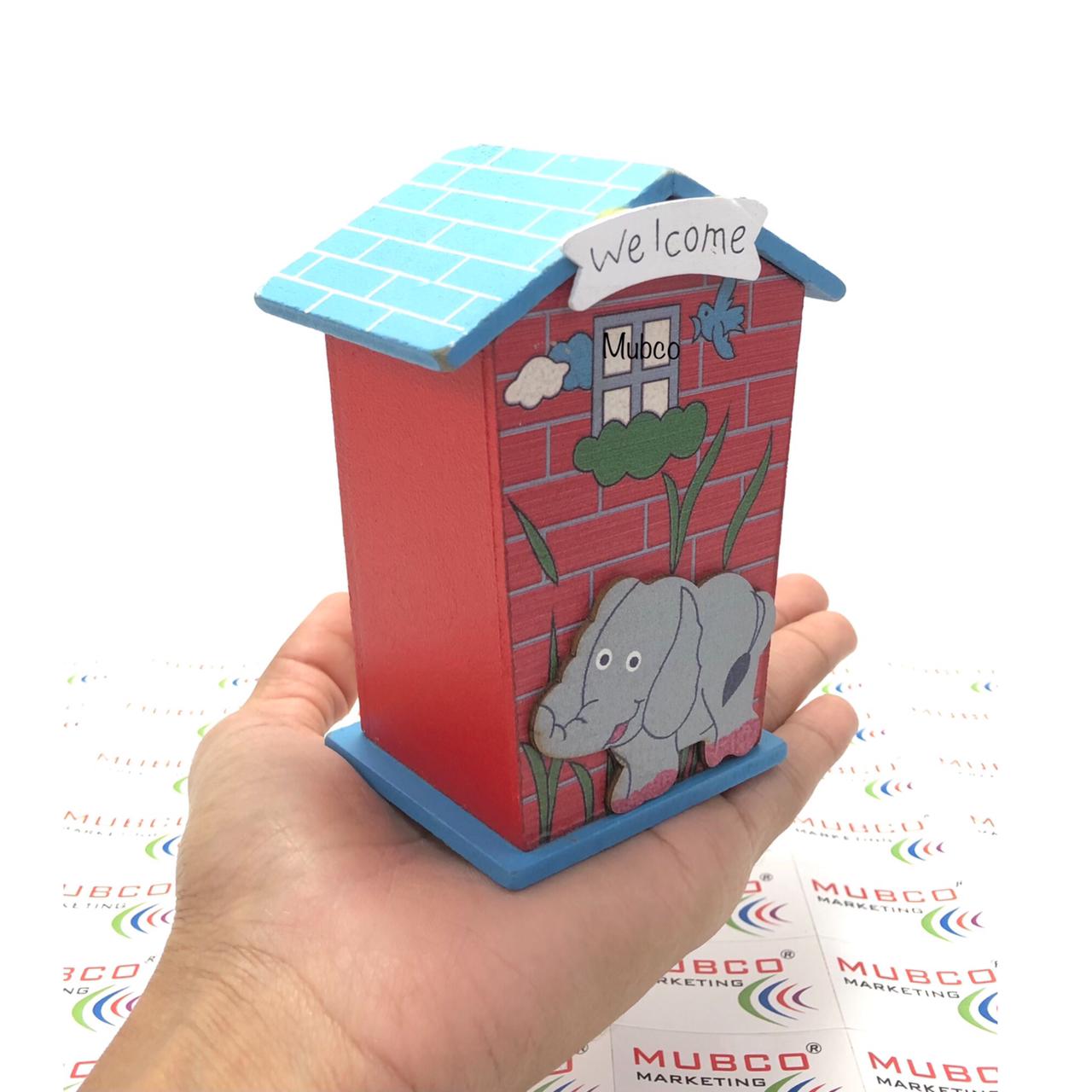 Cartoon Wooden Money Bank