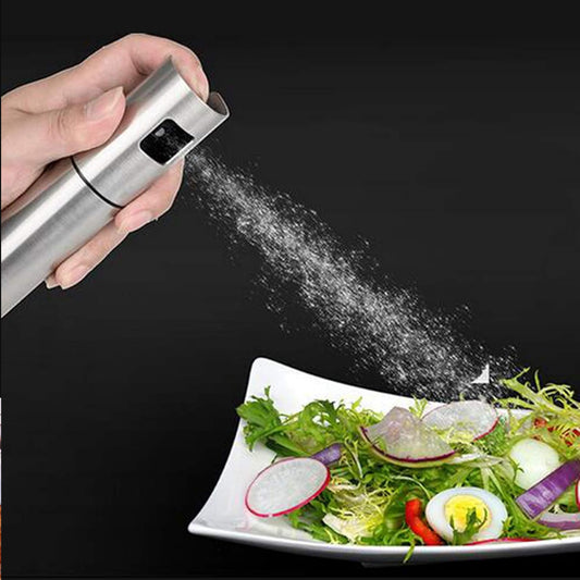 Food Grade Stainless Steel Glass Oil Spray Bottle (100 Ml)