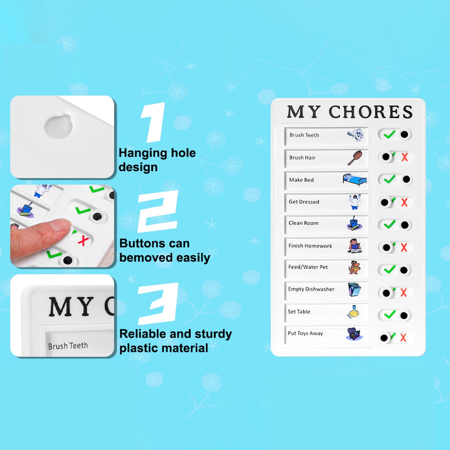 Portable My Chores Home Memo Board