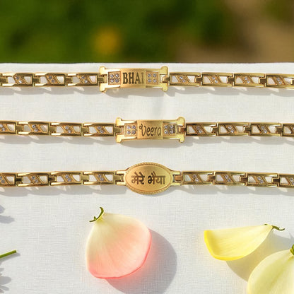 Metal Rakhi Bracelet For Brother (Mix Design 1 Pc)