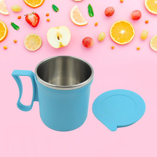 Stainless Steel Insulated Coffee Mug with Lid (Mix Color)
