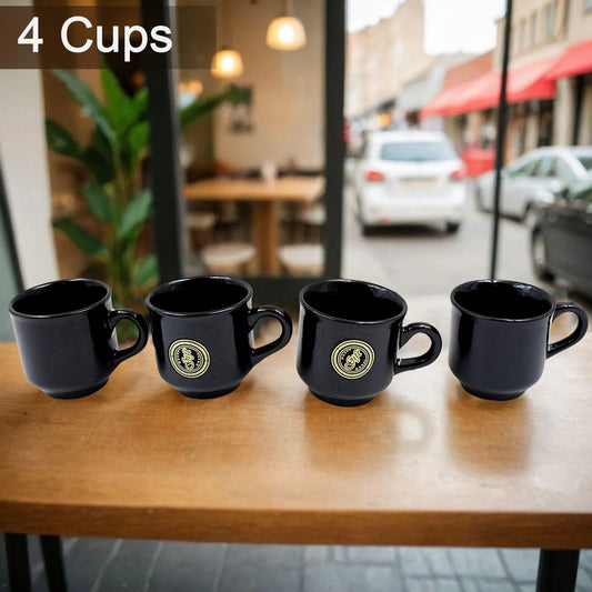 A 1 Ceramic Tea Cups Mug Set With Serving Bowl (8 Pcs Set)