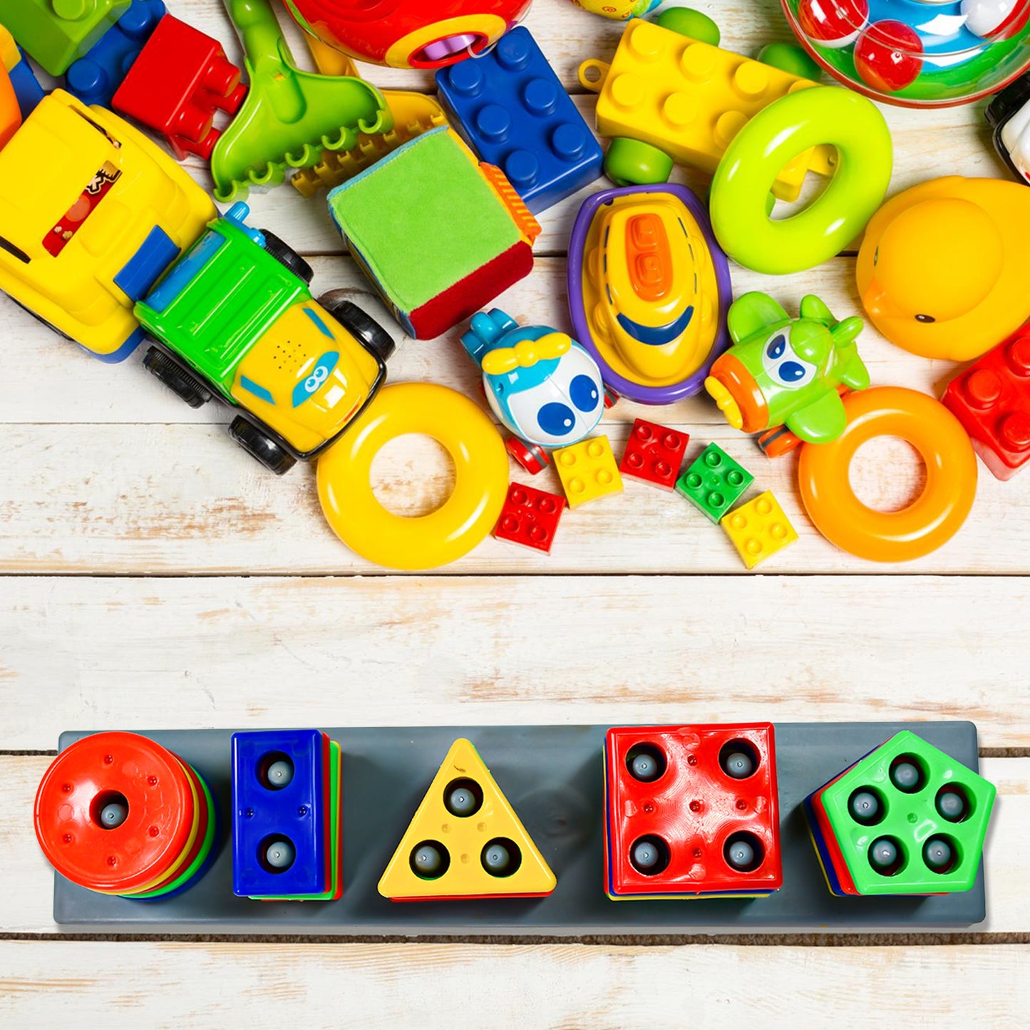 Geometric Brick - 5 Angle Matching Column Blocks For Kids