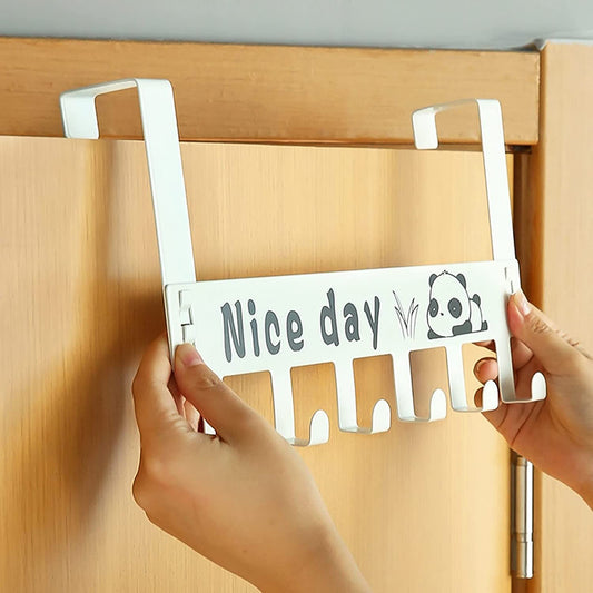 Heavy-duty Carbon Steel Door Hook Hanger Rack (1 Pc White)