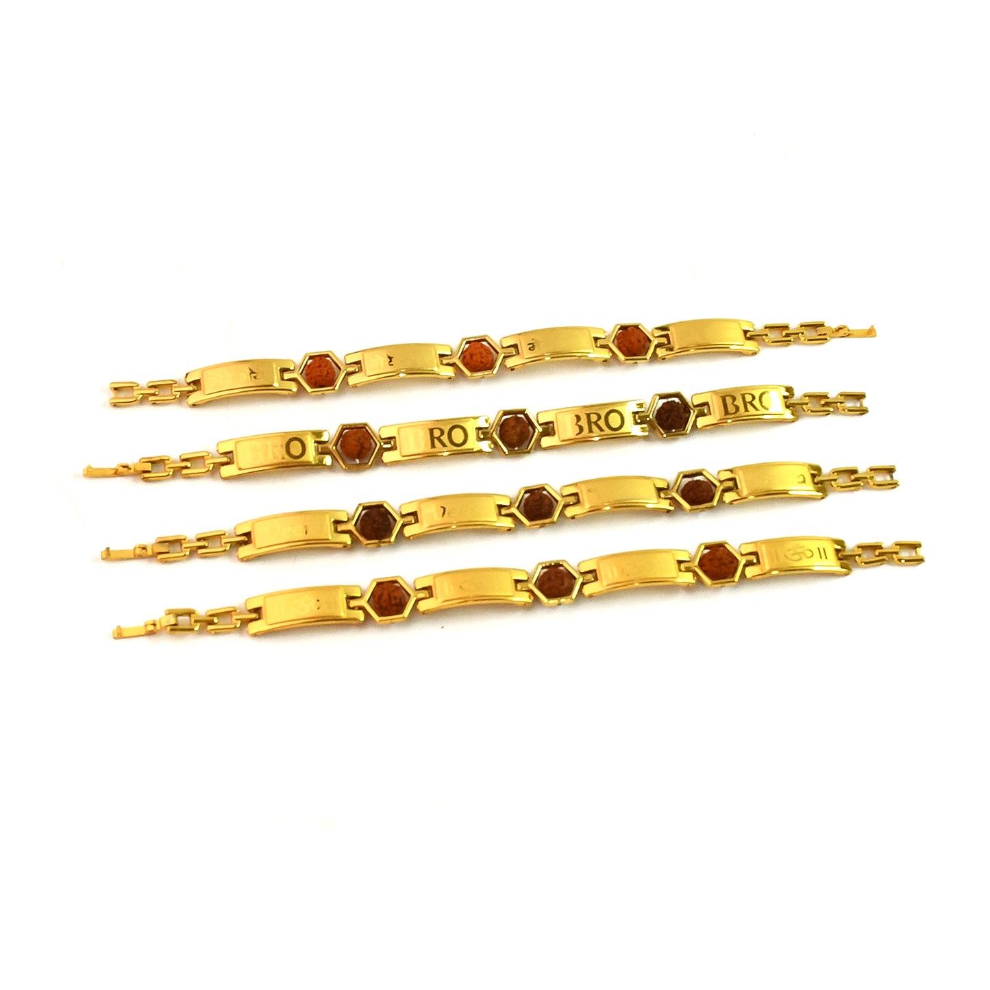 Gold Plated Bracelet Rakhi For Brother  (1 Pc. Mix Design)