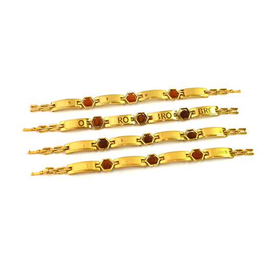 Gold Plated Bracelet Rakhi For Brother  (1 Pc. Mix Design)