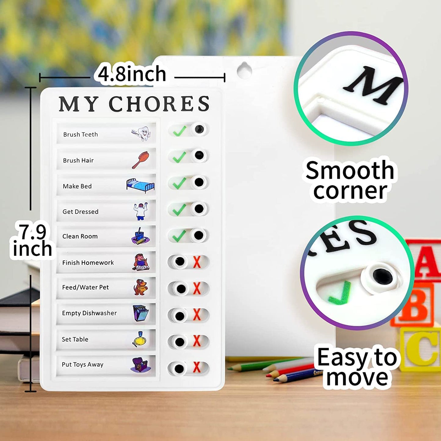 Portable My Chores Home Memo Board