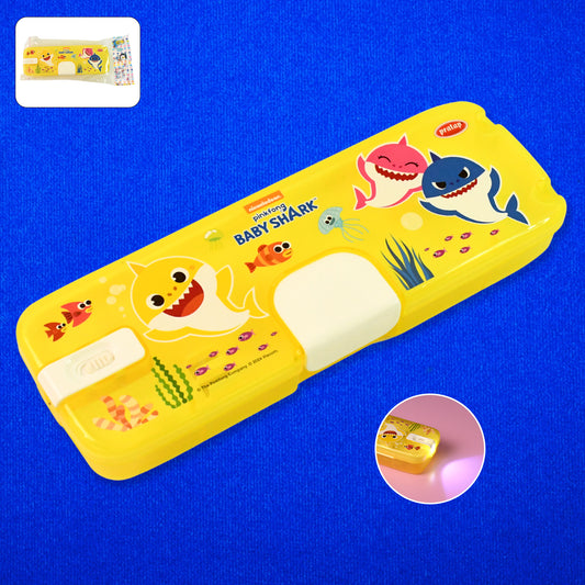 Cartoon Pencil Box With LED Light  (1 Pc)
