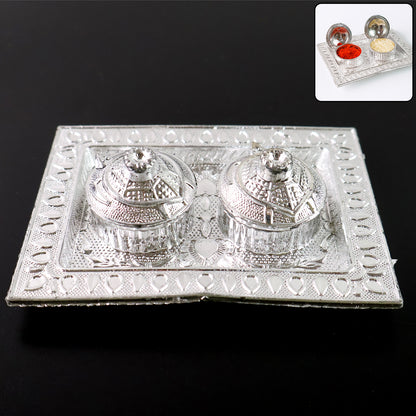 Tray Shape Special Pooja Thali