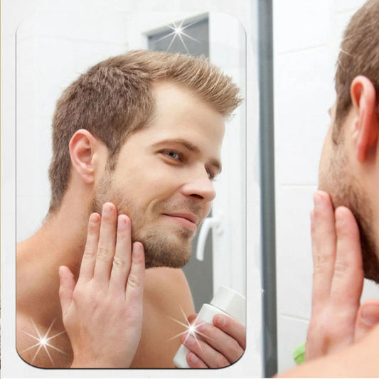 Plastic Square 3D Mirror Wall Stickers (1 Pc  30x30 Cm)