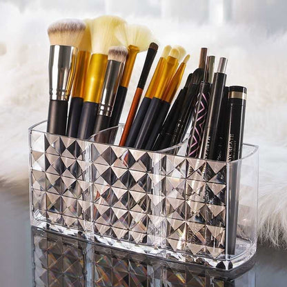 Elegant Crystal-effect 3-compartment Organizer