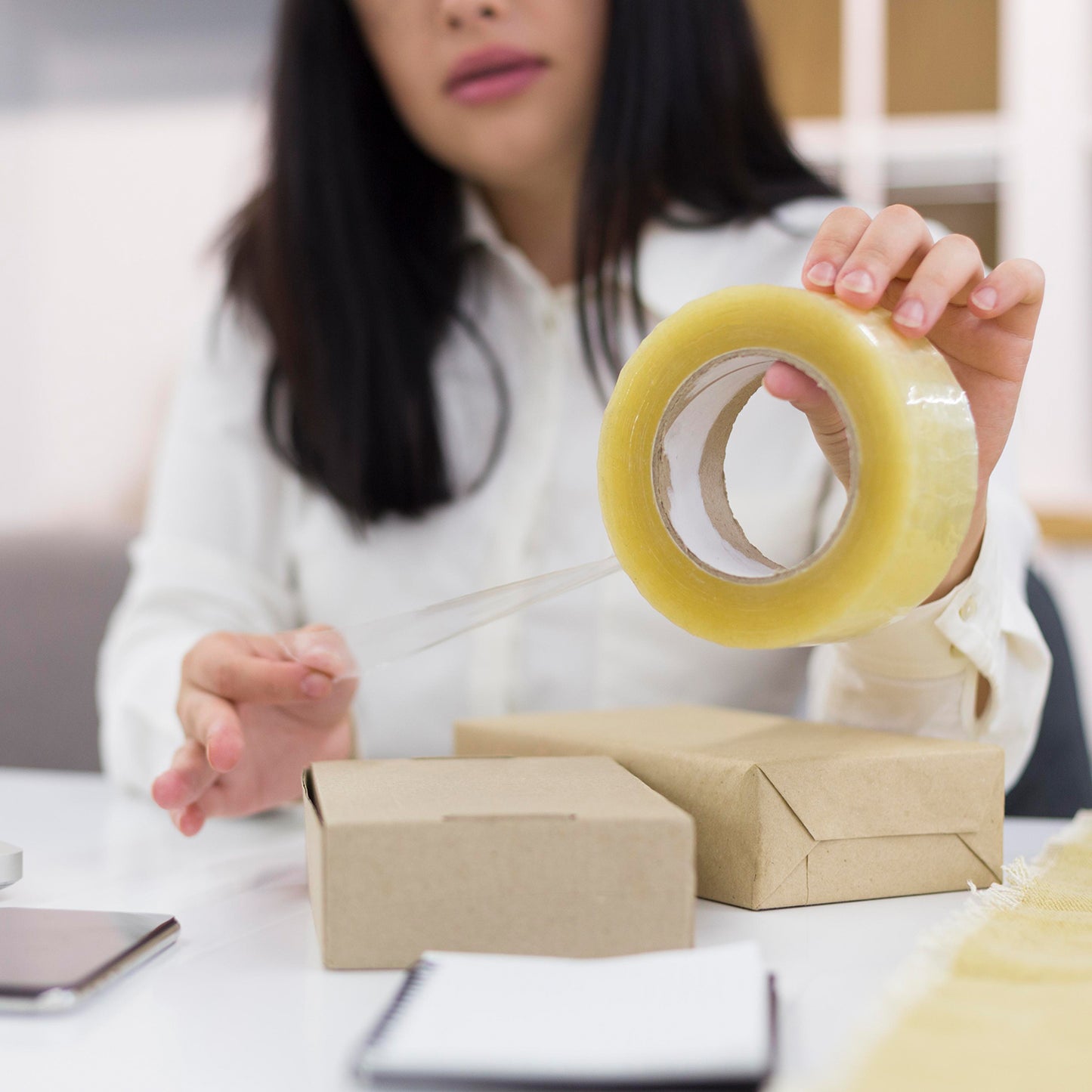 9084 High Adhesive Transparent Tape For Home Packaging. (120 Meter)