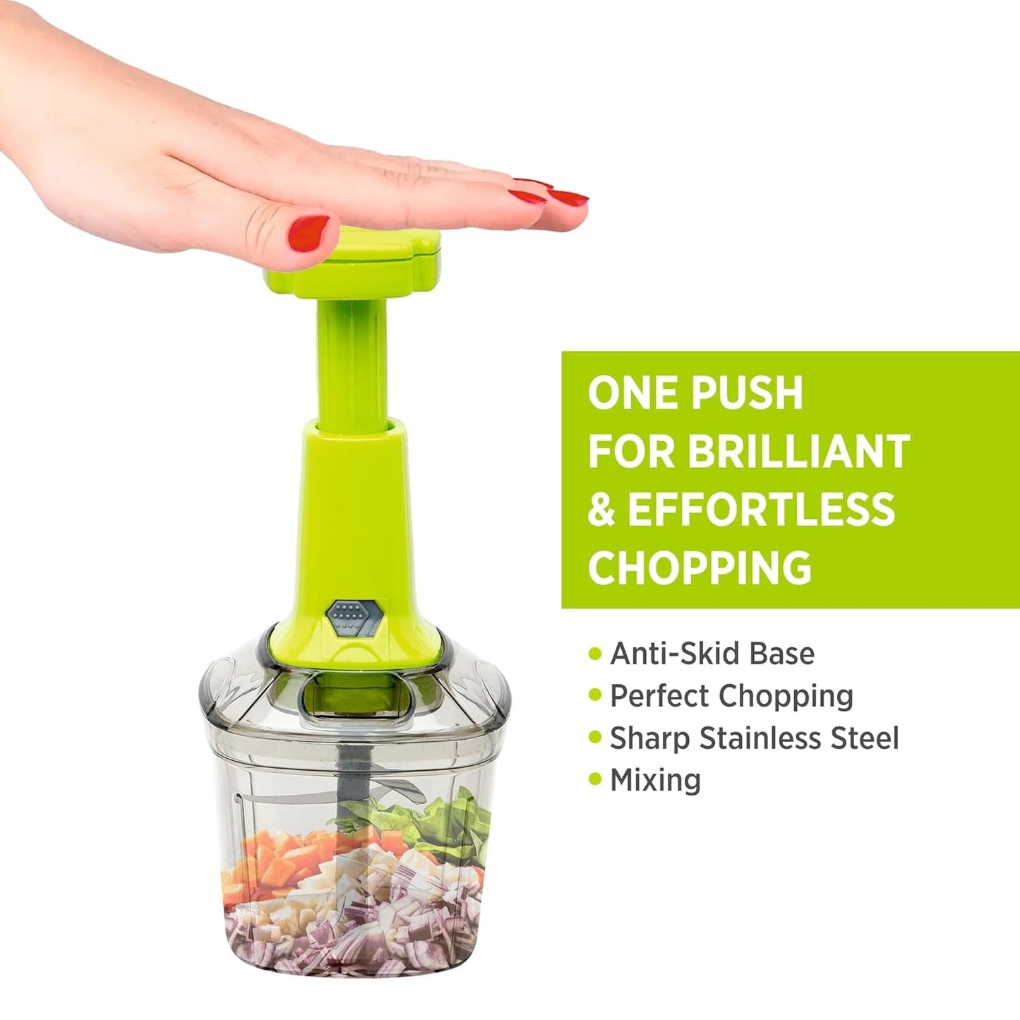 2 in 1 Press Vegetable Choppers For Kitchen (1100 Ml)