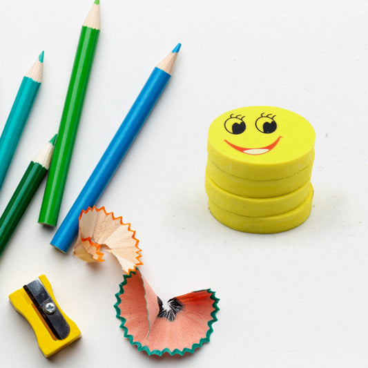 Cute Smile Emoji Erasers(4pc Set)