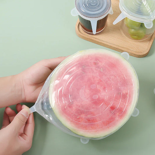 BPA-Free Silicone Stretch Lids 6 pcs set