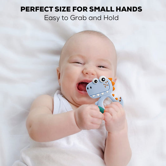 Silicone Dinosaur Teether For Baby (Mix Colour)