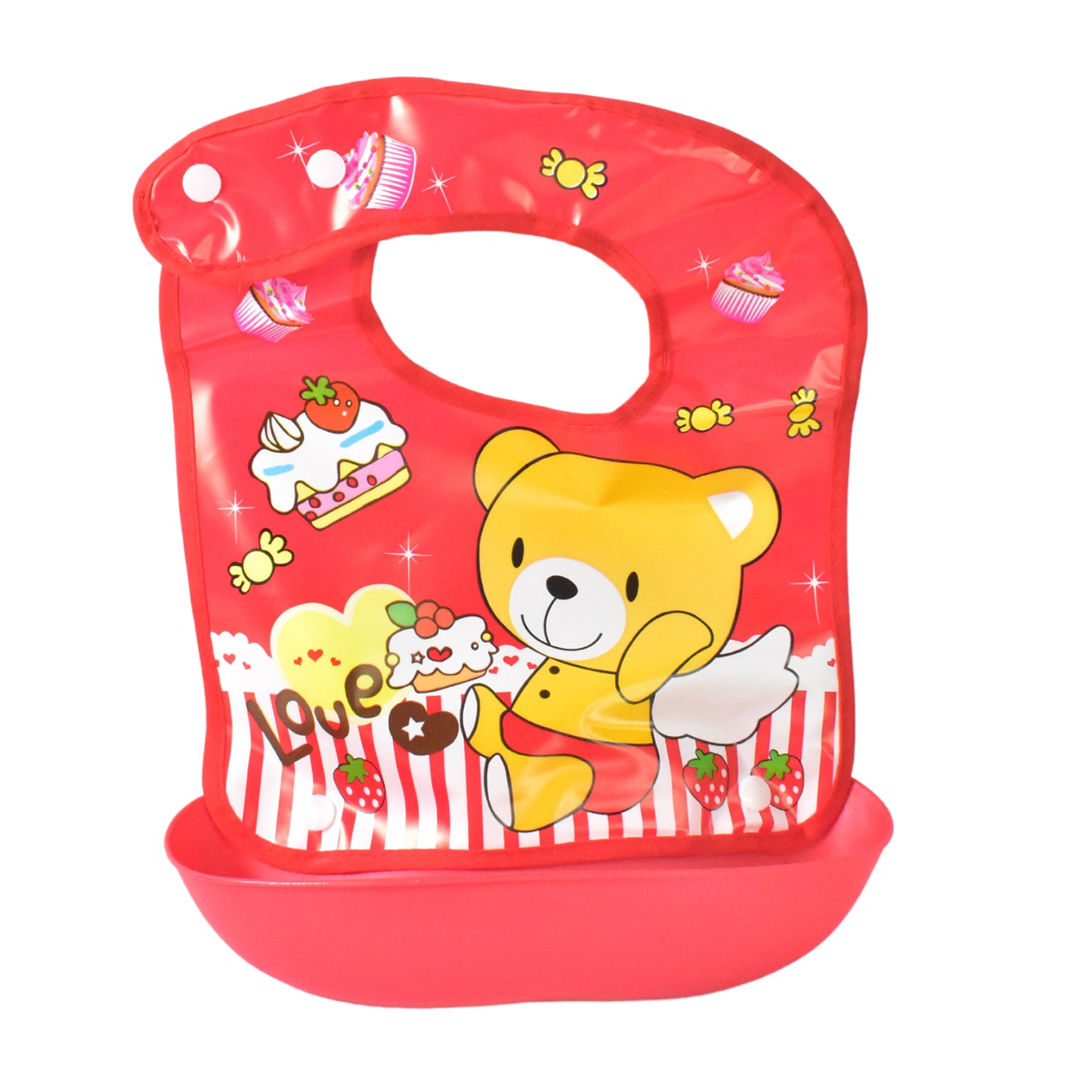 Reusable Soft Fabric Plastic Baby Bib