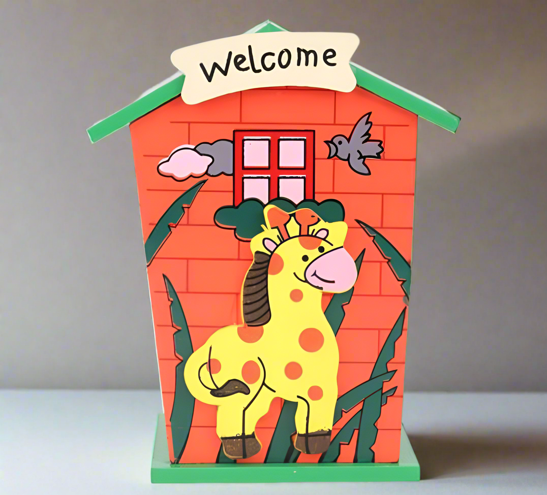 Cartoon Wooden Money Bank