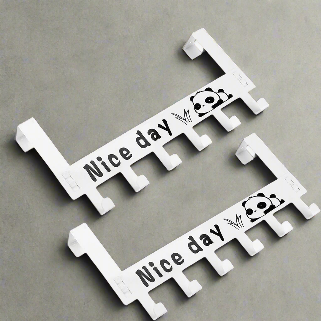 Heavy-duty Carbon Steel Door Hook Hanger (2 Pc, White)