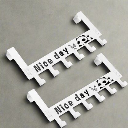 Heavy-duty Carbon Steel Door Hook Hanger (2 Pc, White)