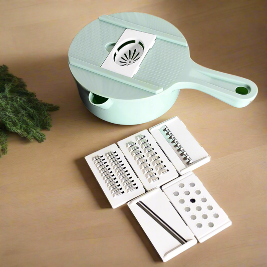 6 In 1 Vegetable Chopper with Drain Basket