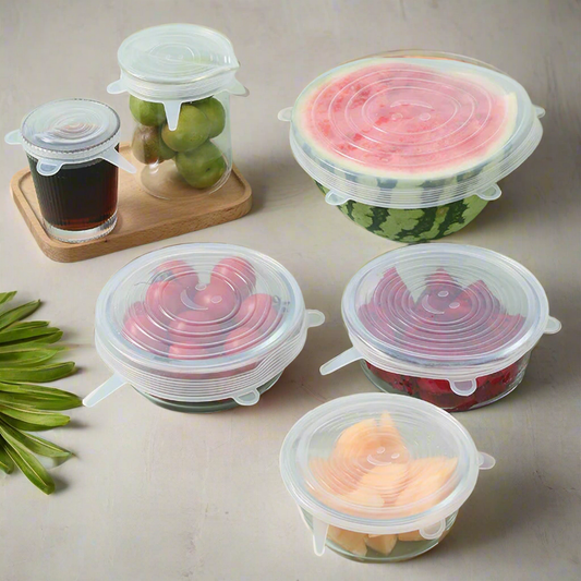 BPA-Free Silicone Stretch Lids 6 pcs set