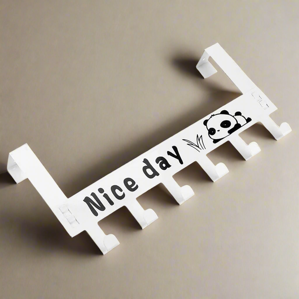 Heavy-duty Carbon Steel Over Door Hook Hanger Rack (1 Pc  6 Hook)