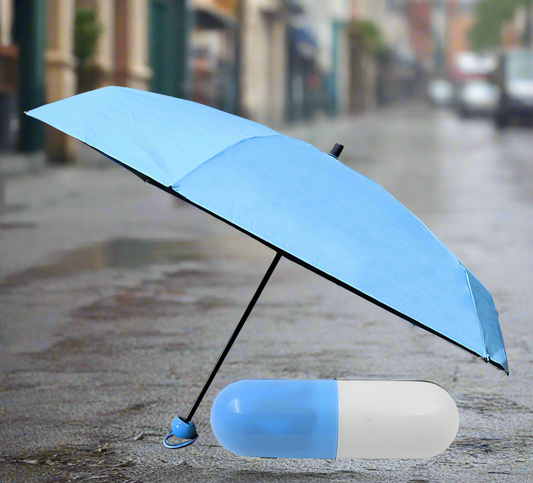 5 Fold Manual Open Umbrella With Capsule Case (1 Pc)
