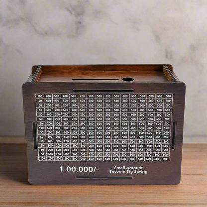 Wooden Money Bank with  4 Sketch Pen