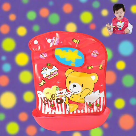 Reusable Soft Fabric Plastic Baby Bib