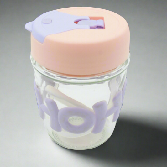 Printed Glass Cup With Lid