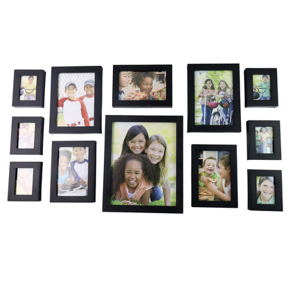 Premium Black Photo Frame Set 12 Pcs