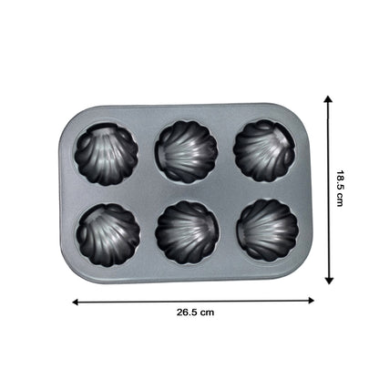 6 Slot Non-stick Cupcake Baking Molds Tray